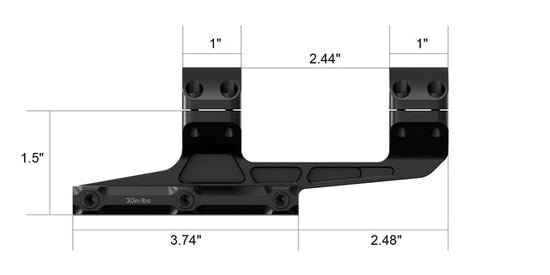 Cantilever Arken Optics Rigid Precision Mount 34mm 0MOA – Montagem Robusta para Máxima Precisão!