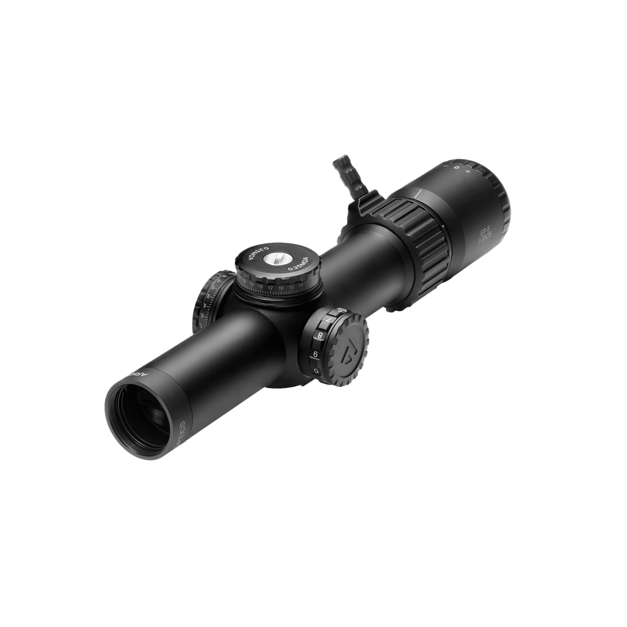 LPVO Arken EP-8 1-8x28 FFP LPVO Illum. KLBOX 34mm Tube – O LPVO Definitivo para Precisão e Rapidez!