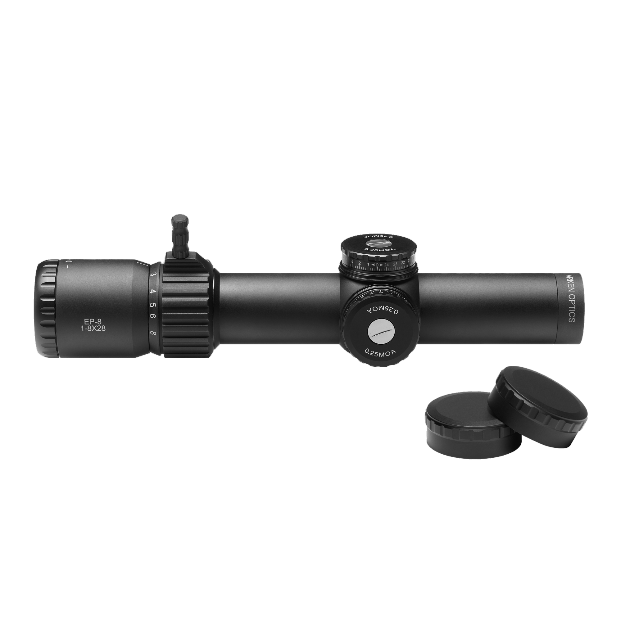 LPVO Arken EP-8 1-8x28 FFP LPVO Illum. KLBOX 34mm Tube – O LPVO Definitivo para Precisão e Rapidez!