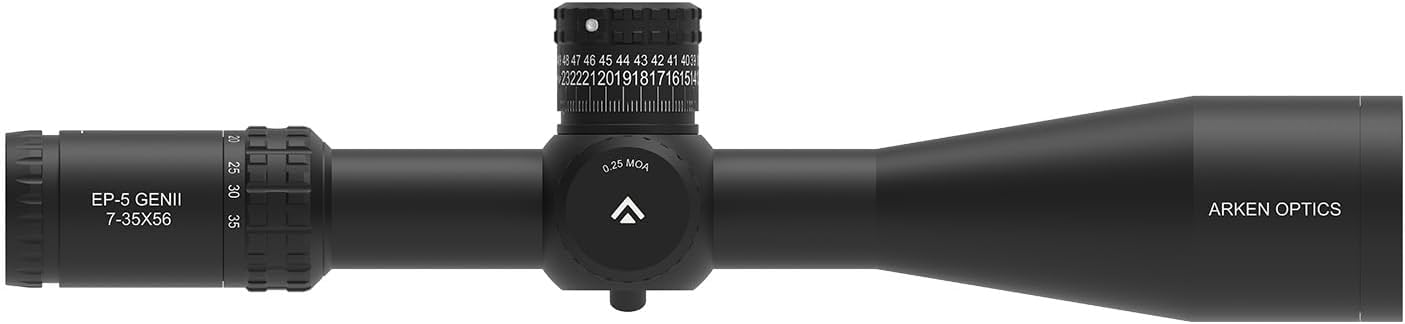 Luneta Arken Optics EP-5 7-35X56 Gen 2 FFP MIL VPR – Potência Extrema, Precisão Incomparável