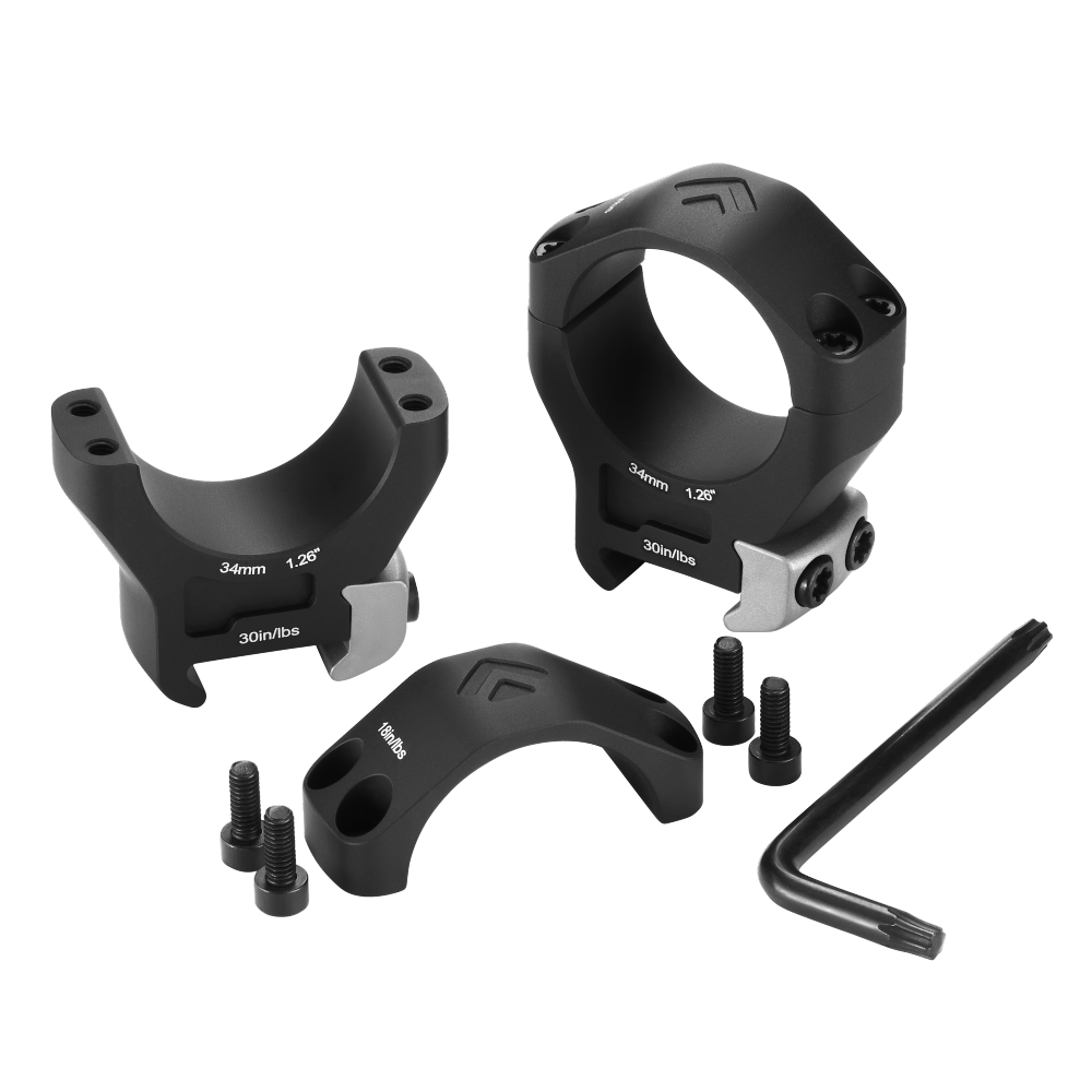 Arken HALO TI 34mm Medium Titanium Scope Rings – Resistência Suprema em Titânio!