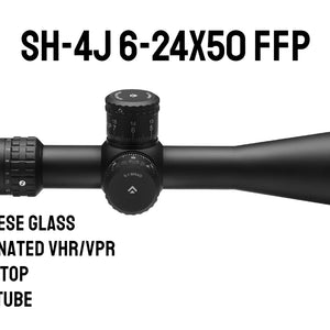 Luneta Arken Optics SH-4J 6-24x50 FFP – Precisão, Robustez e Custo-Benefício Imbatível!