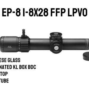 LPVO Arken EP-8 1-8x28 FFP LPVO Illum. KLBOX 34mm Tube – O LPVO Definitivo para Precisão e Rapidez!