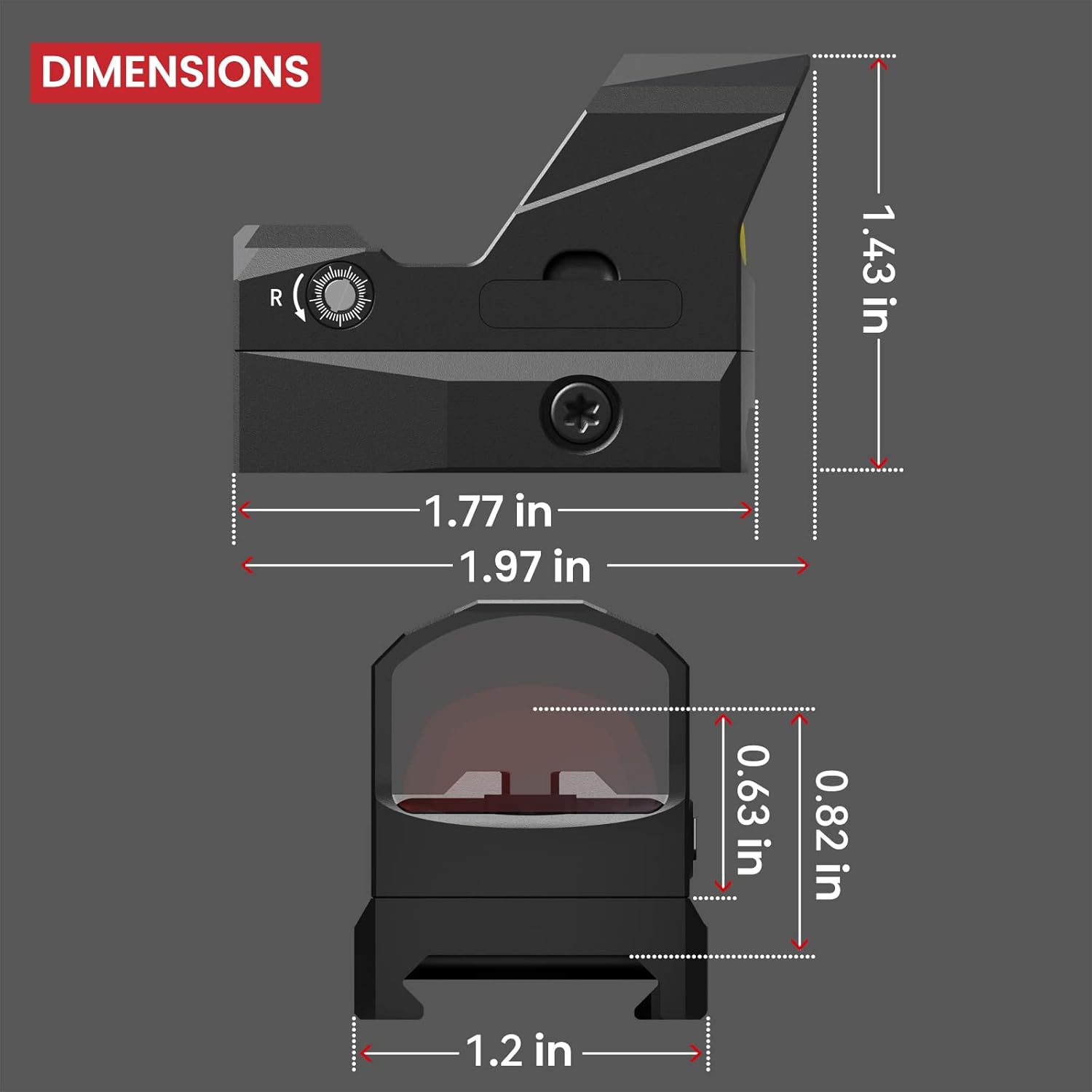Red Dot  Votatu PMD504-R – Compacto com Shake Awake, Compatível com Footprint RMR