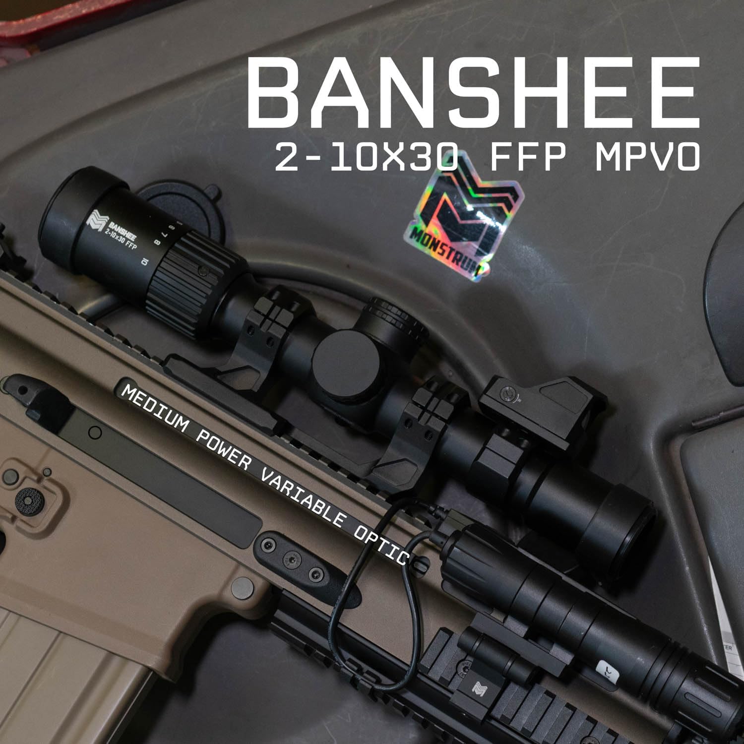 Monstrum Banshee 2-10x30mm FFP – A LPVO perfeita para rifles modernos, carabinas e uso tático