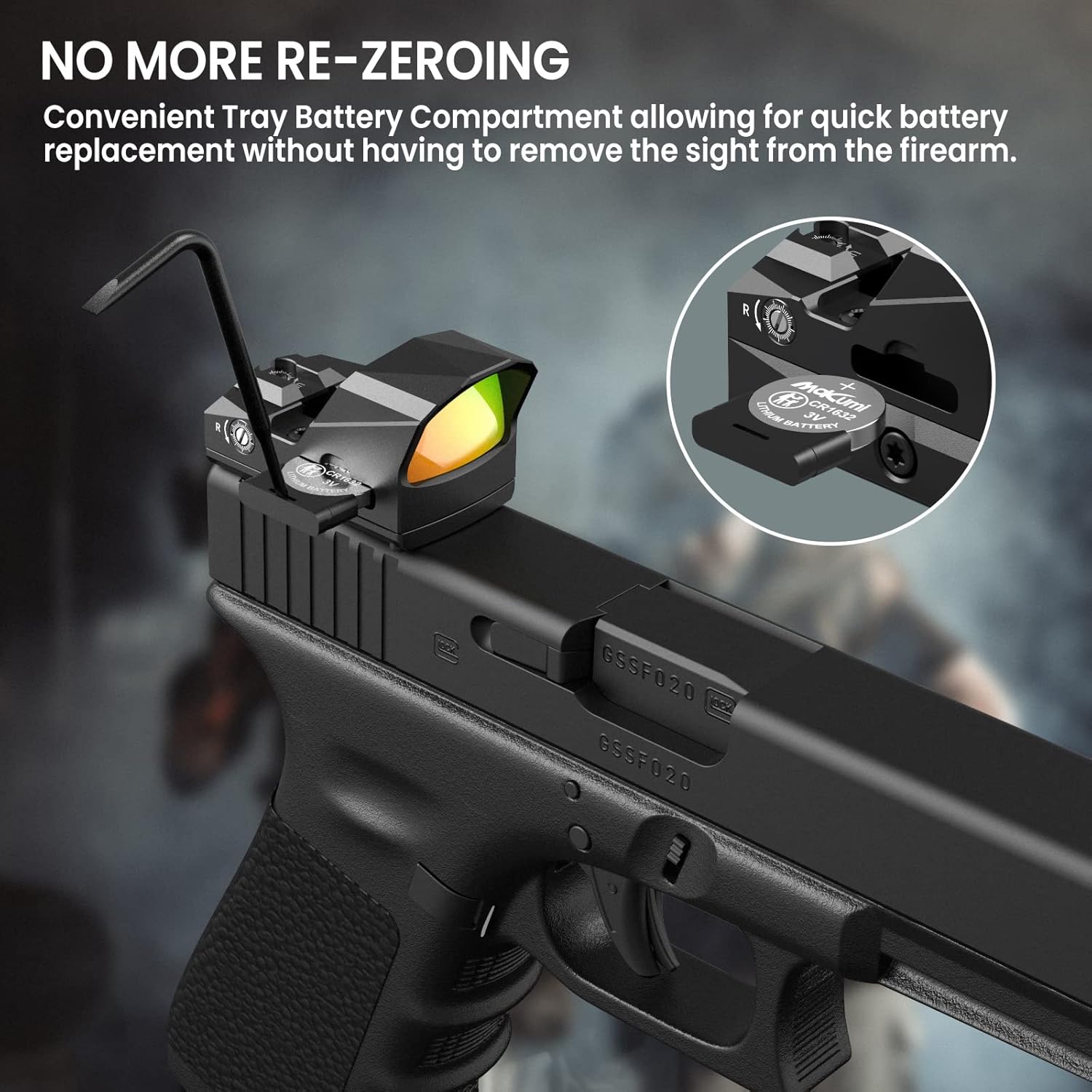 Red Dot  Votatu PMD504-R – Compacto com Shake Awake, Compatível com Footprint RMR