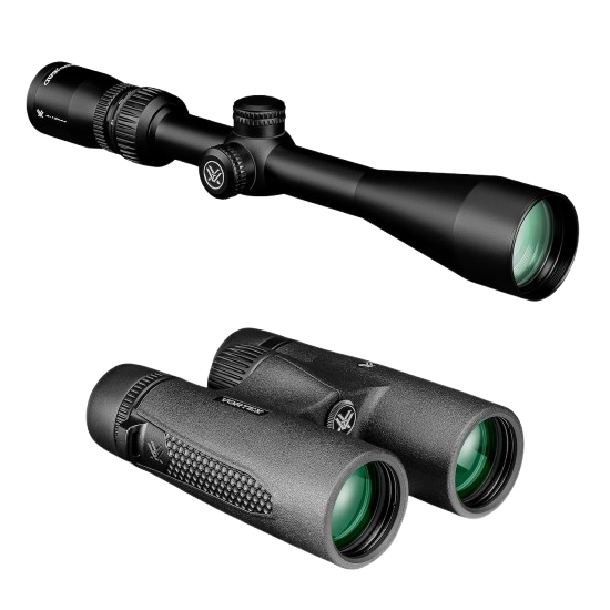 Combo Vortex Copperhead – Luneta SFP + Binóculo Copperhead HD 10x42 | Solução Completa para Caça e Campo