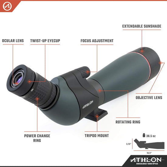 Athlon Talos 20-60x80 Spotting Scope – Potência, Clareza e Versatilidade no Campo