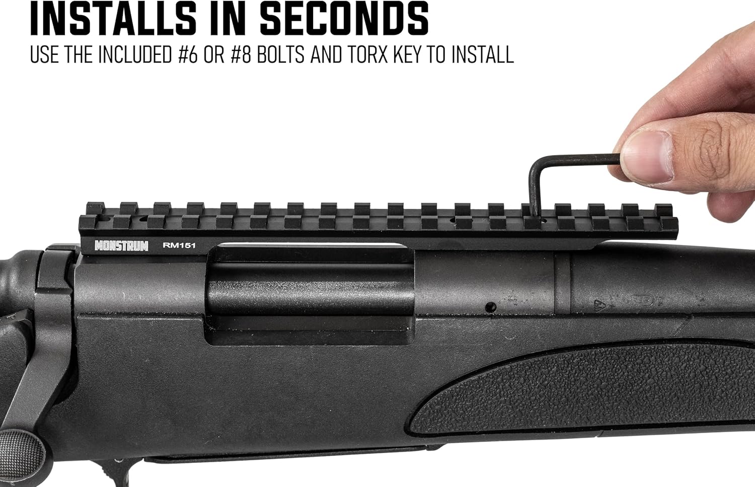 Trilho Monstrum Picatinny para Remington 700 Short Action | Compatível com CBC Ranger