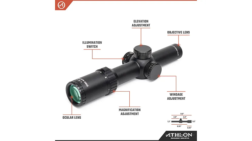 LPVO ATHLON ARGOS BTR GEN II 1-8x24mm FFP | Versatilidade, Robustez e Retículo Tático Real