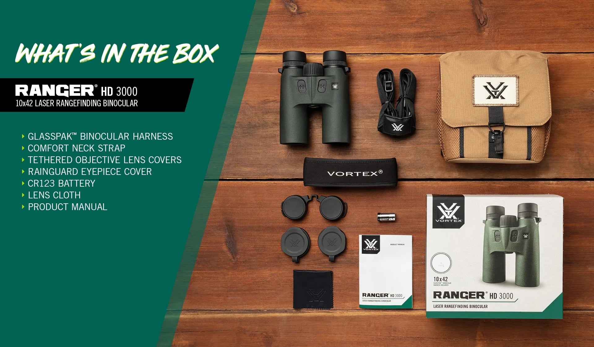 Vortex Ranger HD 3000 – Binóculo 10x42 com Rangefinder a 3000 Jardas